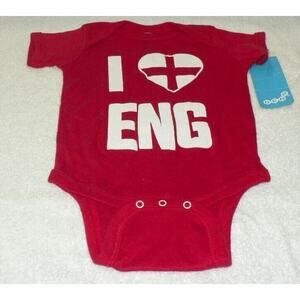 Gen2 Toddler one piece I Love England Red 12‎ Month